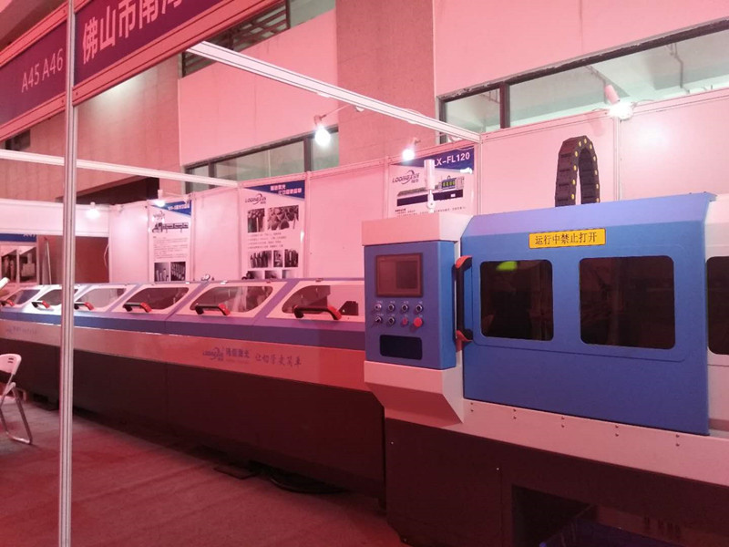 Longxin Machinery LX-FL120 Laser Pipe Cutting Machine at the 10th China (Shuikou) Sanitary Expo Exhibition