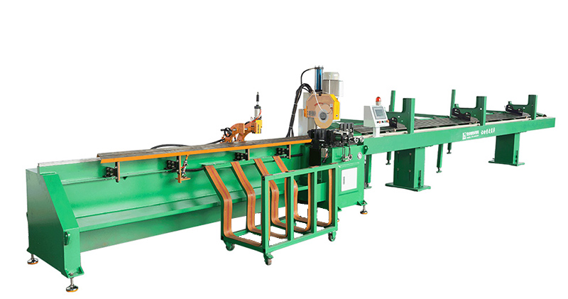 Fully automatic pipe cutting machine for storage products manufacturing